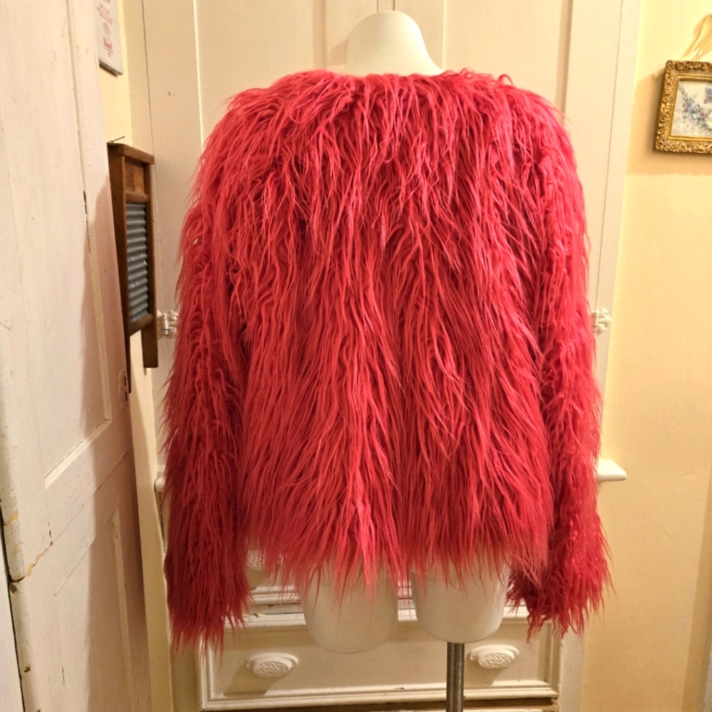 Wild Fable Vibrant Pink Teddy Jacket Sz XXL - Picture 3 of 7